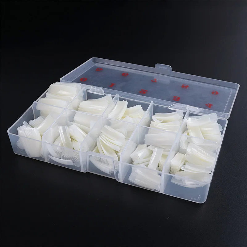 

500pcs/box Artificial Acrylic Toe Fake Nails Tips Half Cover Fake False French Nail Art DIY Clear/Natural/Pure white