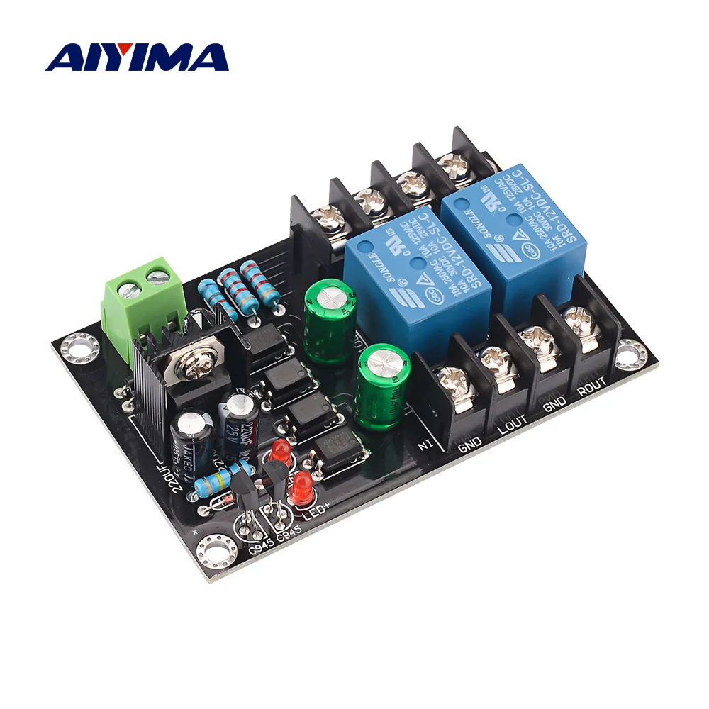 AIYIMA 300WX2 2.0 Audio Speaker Protection Board Delay 2 channels DC12-16V DC Protection board for Class A Digital amplifier DIY