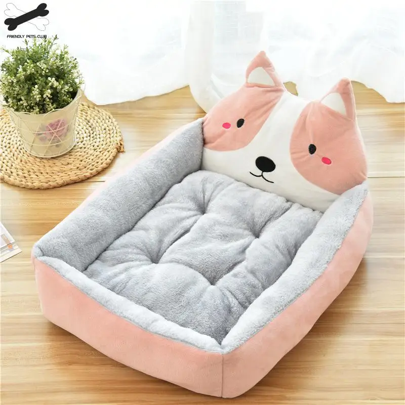 Cartoon Pet Bed Soft Kennel Winter Warm Pet Supplies House For Cat Mat Bed For Small Medium Large Dog Thicken Lounger Sofa Cartoon Pet Bed Soft Kennel Winter Warm Pet Supplies House For Cat Mat Bed For Small Medium Large Dog Thicken Lounger Sofa