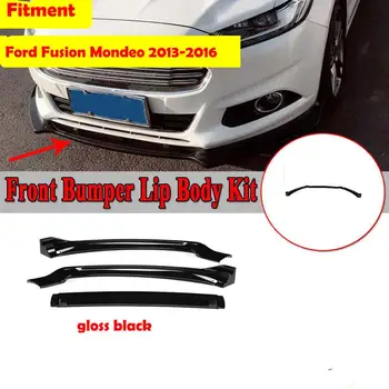 

Gloss Black Car Front Bumper Splitter Lip Diffuser Guard Protector Body Kit Spoiler For Ford Fusion Mondeo 2013-2016