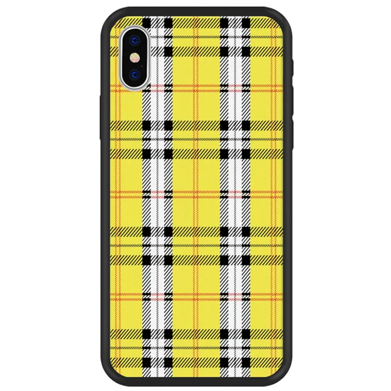 Мультяшный чехол для телефона, чехол для iPhone 7, 8 Plus, XR, X, XS, MAX, 6, 6S Plus, X, 5, SE, классический черный чехол в клетку для телефона, для iPhone 8, 7 Plus - Цвет: A202281-BT