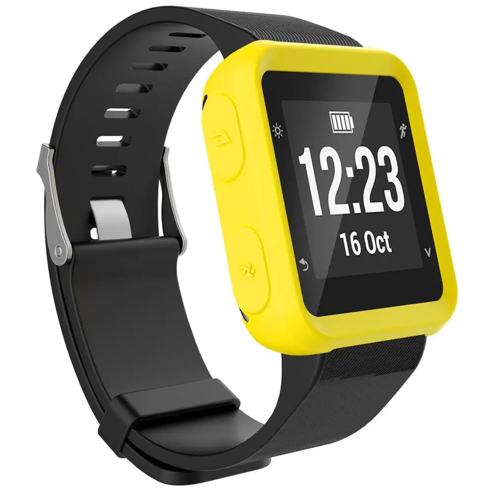Lime Для Garmin Forerunner 35 защитный чехол силиконовый чехол+ закаленная пленка Смарт-часы браслет защитный чехол s Аксессуары - Цвет: Lime
