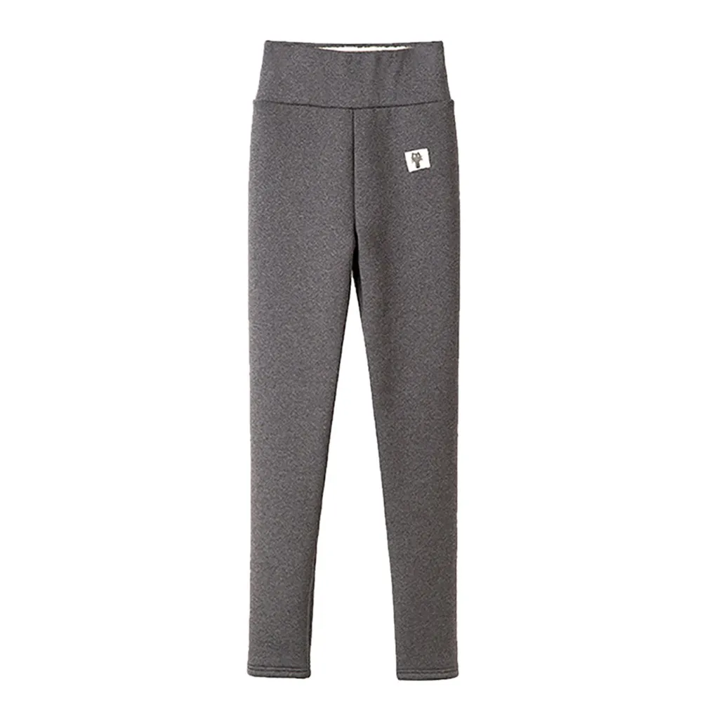 Черные теплые штаны, зимние обтягивающие леггинсы из плотного бархата, шерсти и флиса для девочек, женские брюки, кашемировые брюки из овчины для женщин, леггинсы