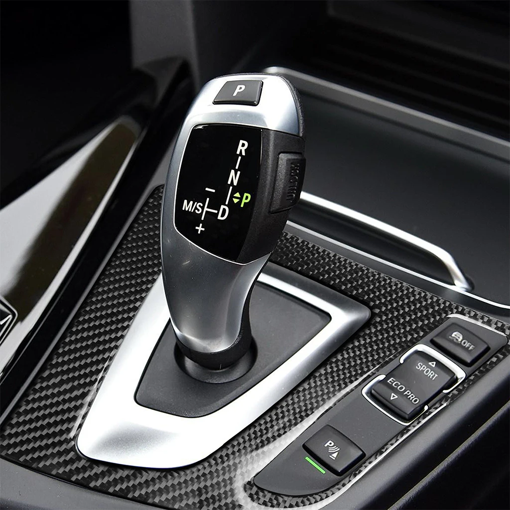 Carbon Fiber Car LHD Gear Shift Panel Cover Trim for BMW 3 Series F30 F34