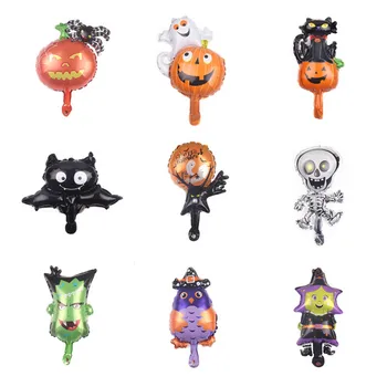 

10pcs mini Halloween Pumpkin Ghost Balloons Decorations Spider Foil Balloons Inflatable Toys Bat Globos Halloween Party Supplies