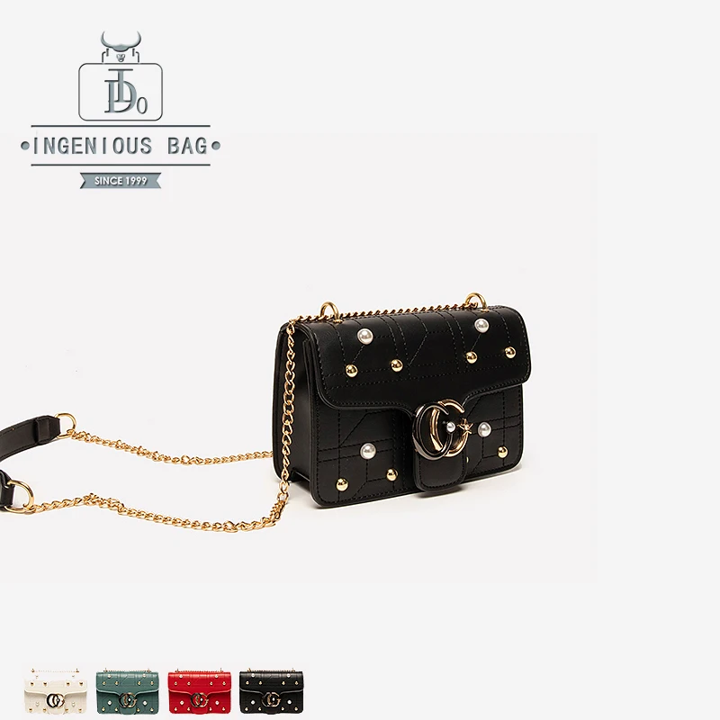 Vrouwen Handtassen Pu Leather Lady Schoudertassen Designer Messenger Bag Crossbody Kleine Flap Keten Hoge Kwaliteit