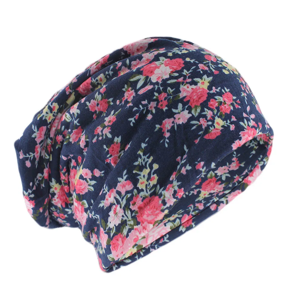 Neue Mode Frauen Floral Frühling Herbst Warme Nette Dame Mützen Skullies Casual Dance Outdoor Schal Hüte Mädchen Baumwolle Gorras Verkauf – Detail 5