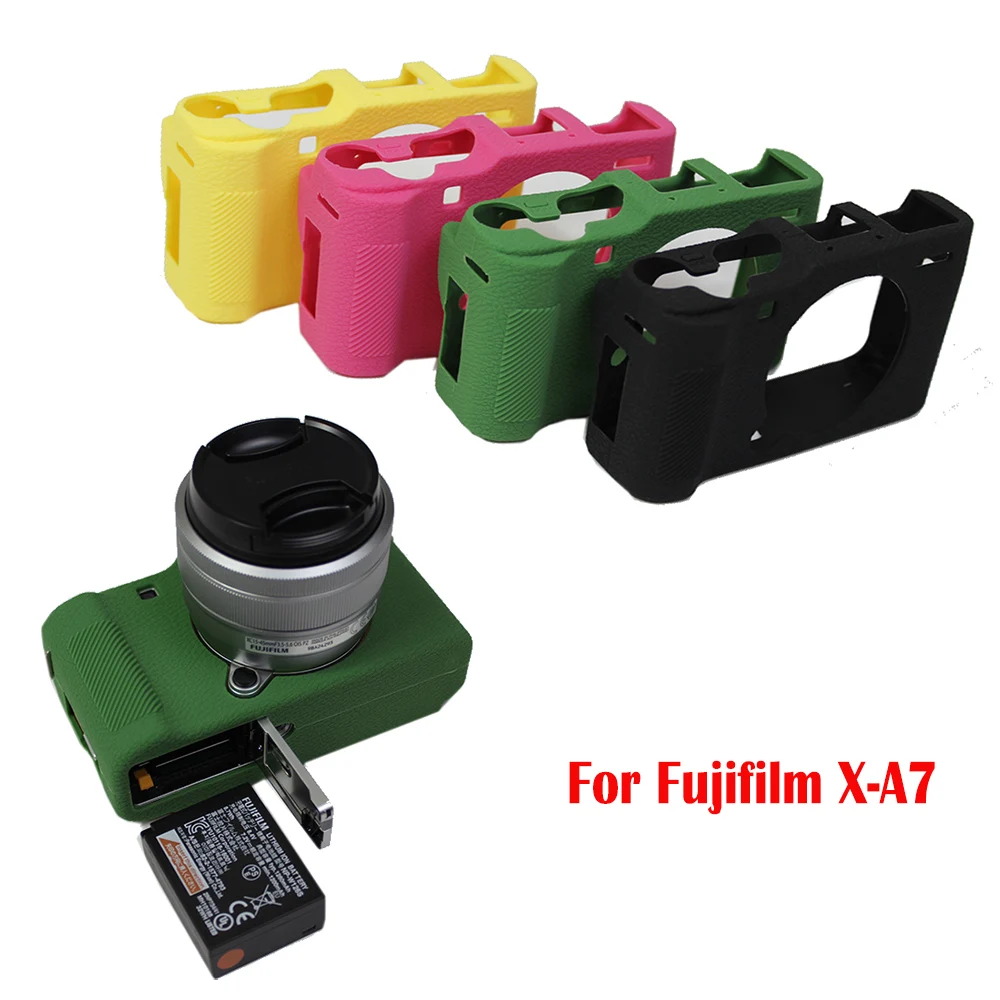 High Quality Silicone Camera Case Bag Cover for Fujifilm X-A7 XA7 XA-7 protective Shell | Электроника