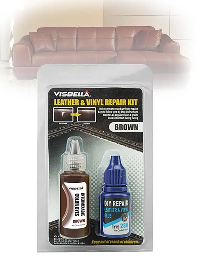 

Liquid Leather Vinyl Repair Kit Seat Hole Crack Auto Car Cloth Patch Repair Kit Leather Restore Tool
