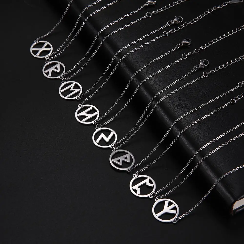 Stainless Steel Nordic Letter Bracelet Amulet 24 Odin Runes Futhark Futhorc Charm for Women charm bracelet stainless steel bracelet