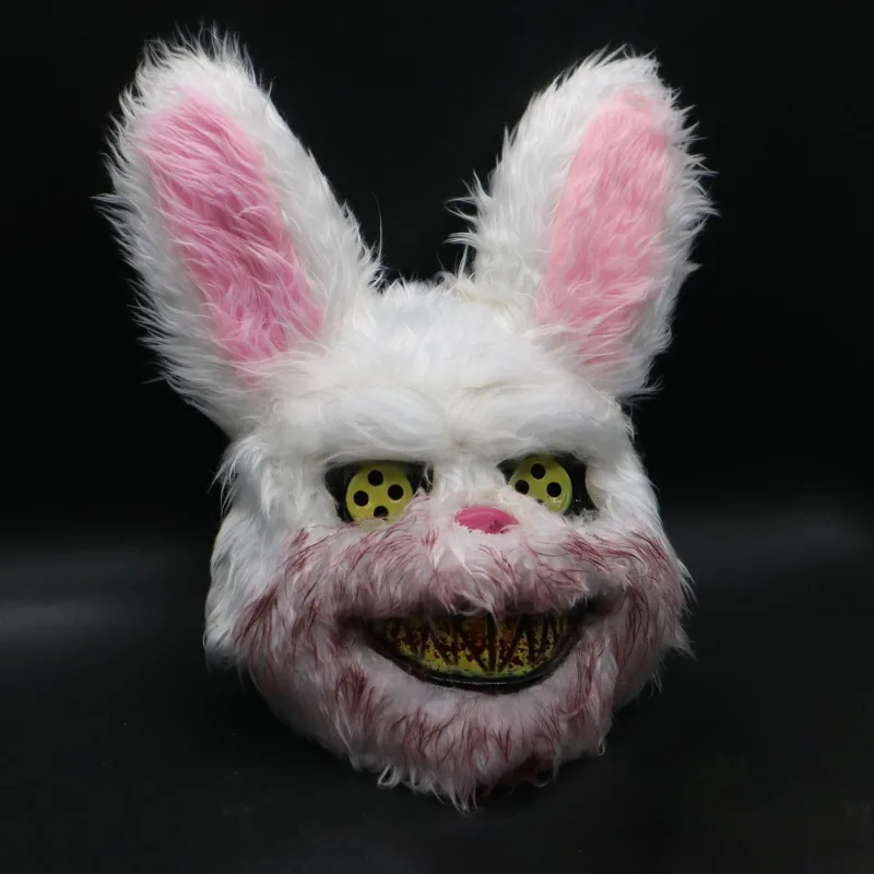Маска для Хэллоуина, кровавая маска кролика, плюшевая косплей на Хэллоуин, ужасная маска для детей и взрослых