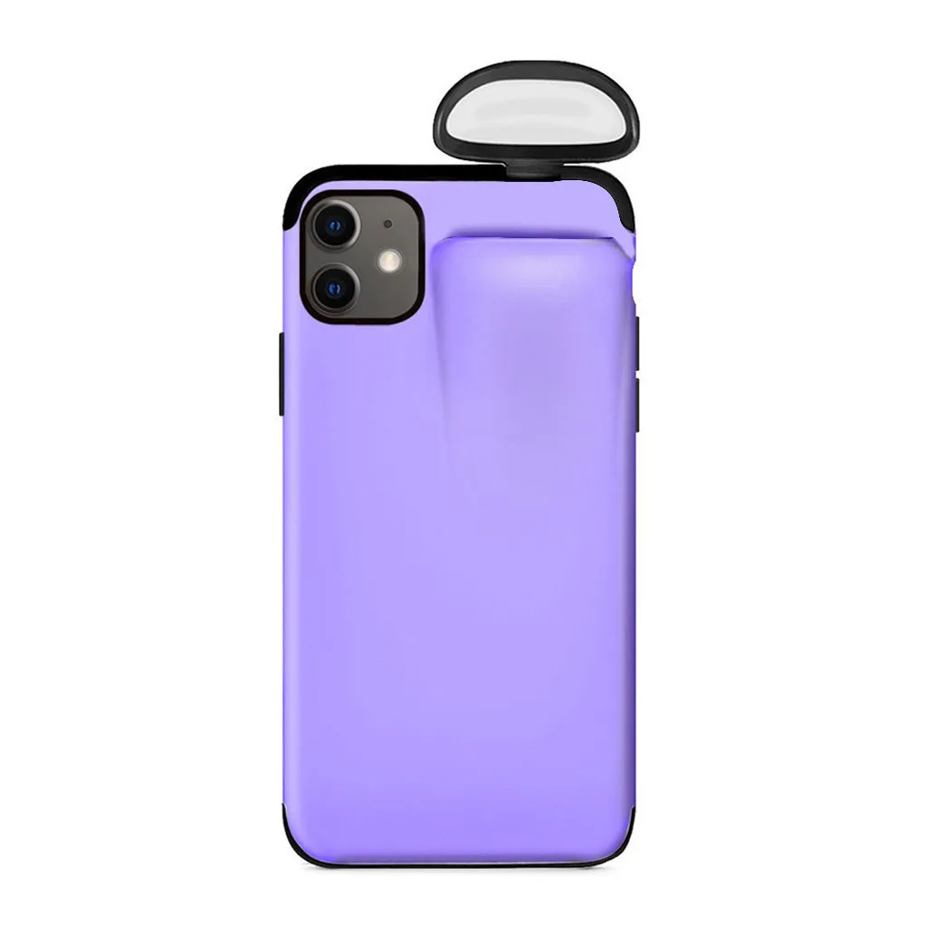 Чехол для телефона 2 в 1, комплект беспроводной гарнитуры, защита для Iphone 11 и для Caja Del telefono черный, дропшиппинг
