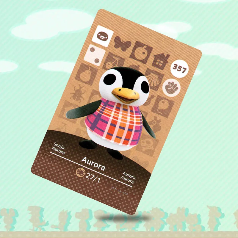 357 Аврора животное пересечение карты Amiibo работы для NS переключатель игры новые