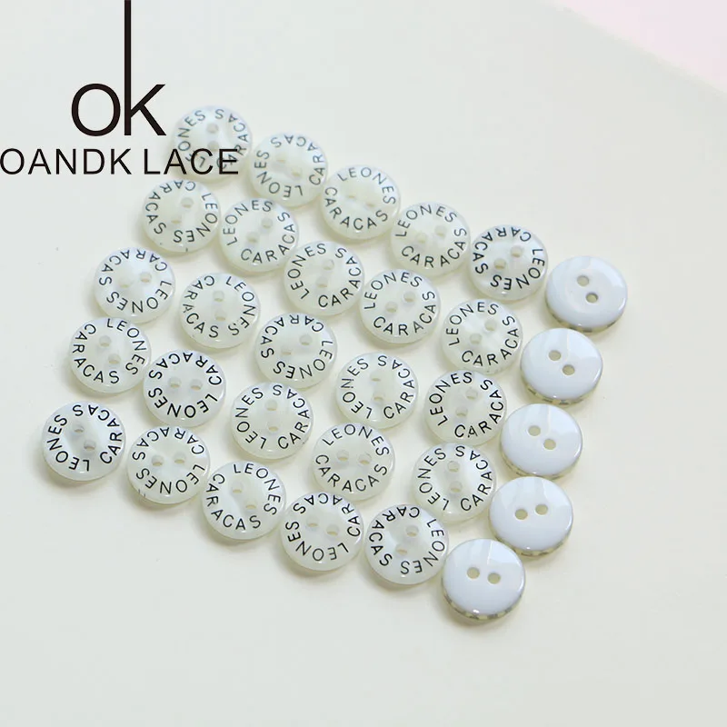 100PCS 15mm 2 Hole Plastic Resin Round Buttons Black White Button Fit Sewing Scrapbooking DIY