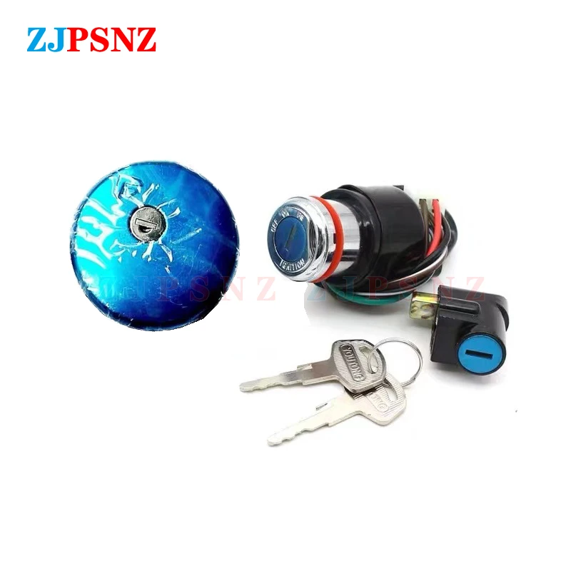 6m5119b514ac door handle trunk lock release switch focus c max GN125 6Wires Motorcycle Scooter Lock Set Ignition Switch Fuel Gas Tank Cap Electric Door Lock Fuel Tank Cap Lock Seat Lock Keys