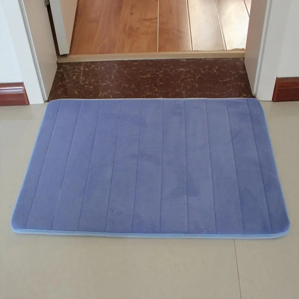 Sky Blue Коврик для ванной, влагопоглощающий коврик, нескользящий пол, коралловые мини ковры, короткий бархатный шелковый ковер из микрофибры, мягкий ковер - Цвет: Sky Blue