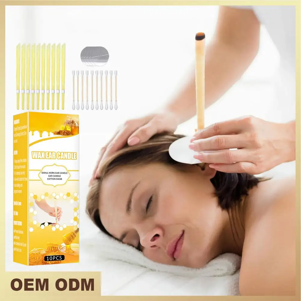 Набор ушных свечей 10 шт. свечи из органического пчелиного воска для удаления
