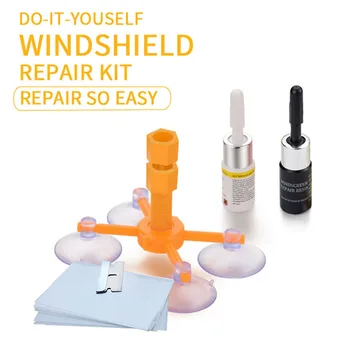 

Windshield Crack Repair Kit 2-Pack Automotive Glass Nano Repair Fluid Car Windshield Resin Crack Tool Kit Car Window Glass Crack