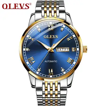 

OLEVS Business Mechanical Watch Men Stainless Steel Strip Luxury Automatic Watch For Men Luminous Calendar Automatic Watches