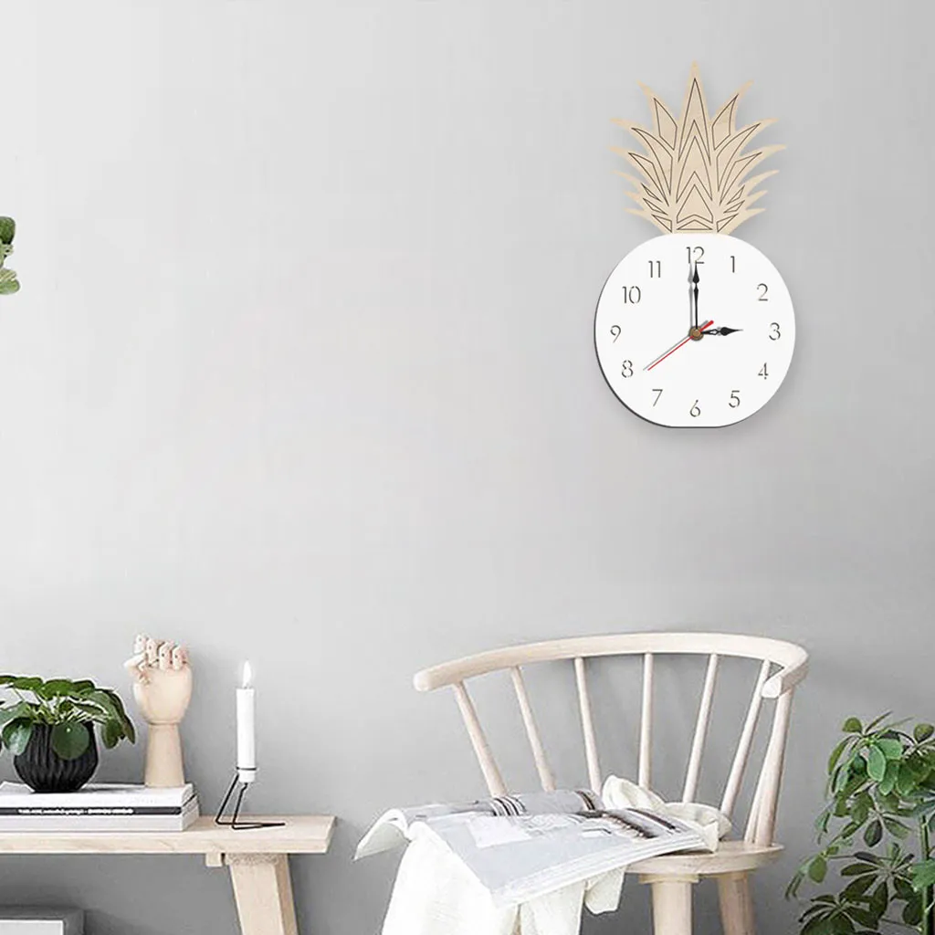 Топ Мода фрукты 3d настенные часы reloj de pared деревянные часы Современные diy часы гостиная большие декоративные horloge Мураль наклейки