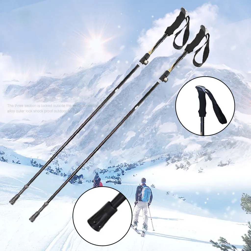 Уличная зимняя ручка лыжные палки 5 узлов алюминиевый складной альпинистский костыль
