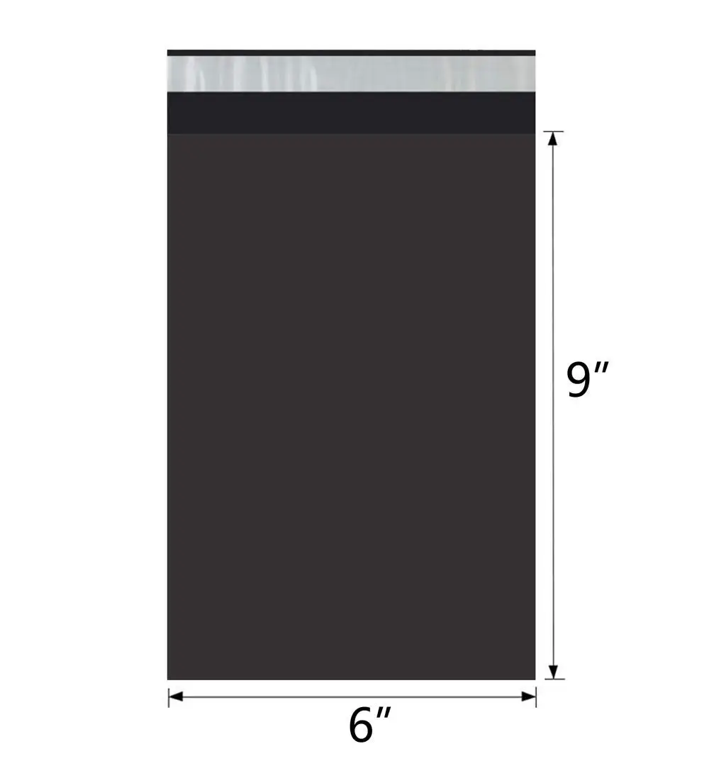 100 шт 15x23 см/6x9 дюймов черный поли почтовые бутик сумки кутюр конверты