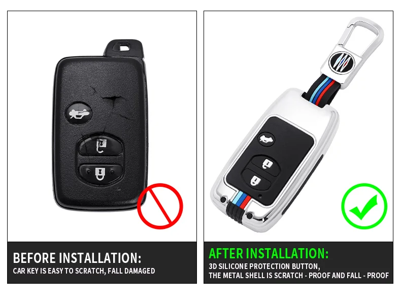 Borsa in lega di zinco per custodia portachiavi per Toyota Land Cruiser Prado 150 Camry Prius Crown Holder 9 Borsa in lega di zinco per custodia portachiavi per Toyota Land Cruiser Prado 150 Camry Prius Crown Holder - Hdfeecee3356147e4b6e4481f04600da8R