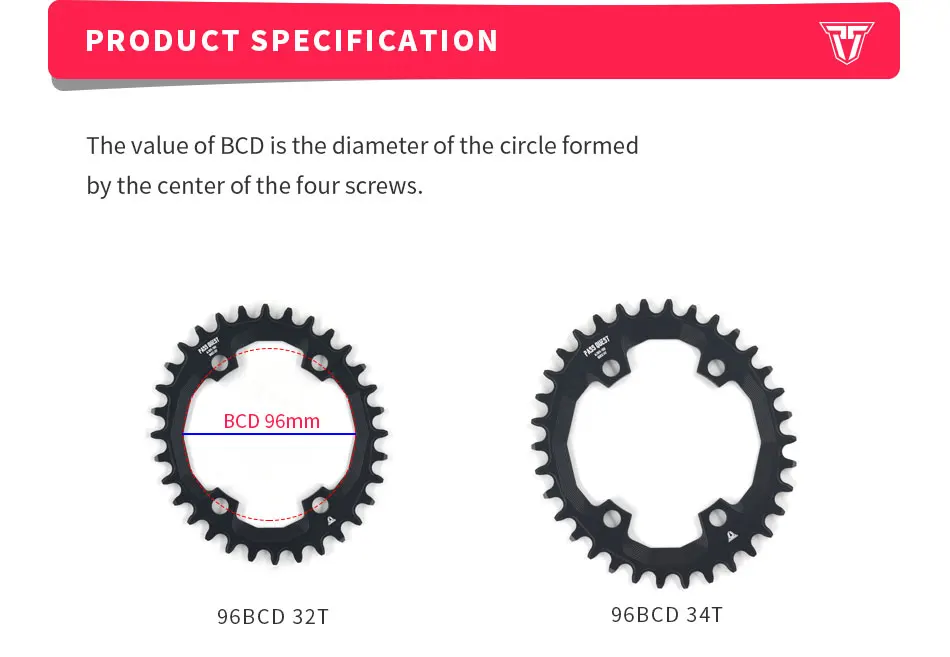 PASS QUEST oval Chainring 96BCD MTB Narrow Wide Bicycle Chainwheel 32/34/36/38/40/42T for deore xt M7000 M8000 M9000 Crankset