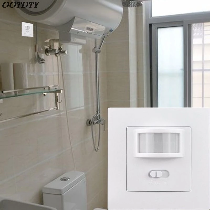 

Infrared PIR Motion Sensor Switch PVC Recessed Wall Lamp Light Bulb AC 110-240V