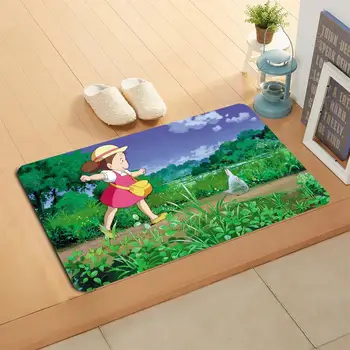 

Custom totoro Doormat Home Decor Door mat Floor Mat Bath Mats foot pad#20-05-19-15