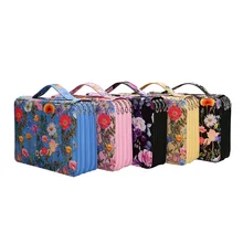 

200/252 hole super large capacity shockproof pencil case student art stationery storage bag portable net red canvas stationery b