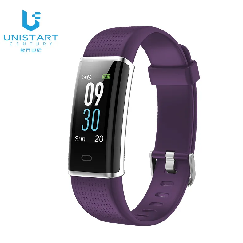 Purple Id130c умный Браслет цветной экран пульсометр Спортивный Браслет Смарт-арт часы Шагомер - Цвет: Purple