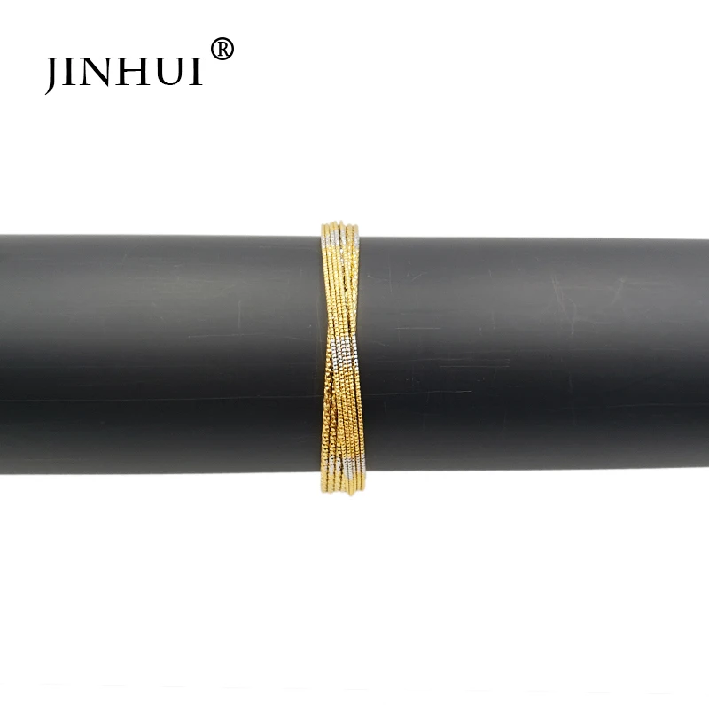 Jin Hui модные золотые серебряные браслеты для женщин Дубай Свадебные украшения, Ближний Восток африканские подарочные браслеты