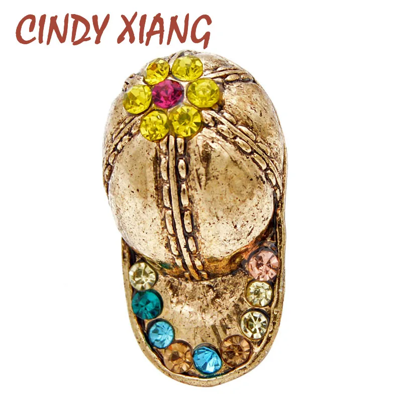 Брошь унисекс "Кепка" CINDY XIANG, винтажное украшение со стразами, модный аксессуар для футболки, рюкзака, отличный подарок, доступно в 2 цветах