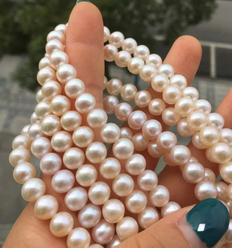 Women's Pearl Necklaces Size 7-7.5mm in Good Quality for DIY Jewelry Accessaries Loose Pearls