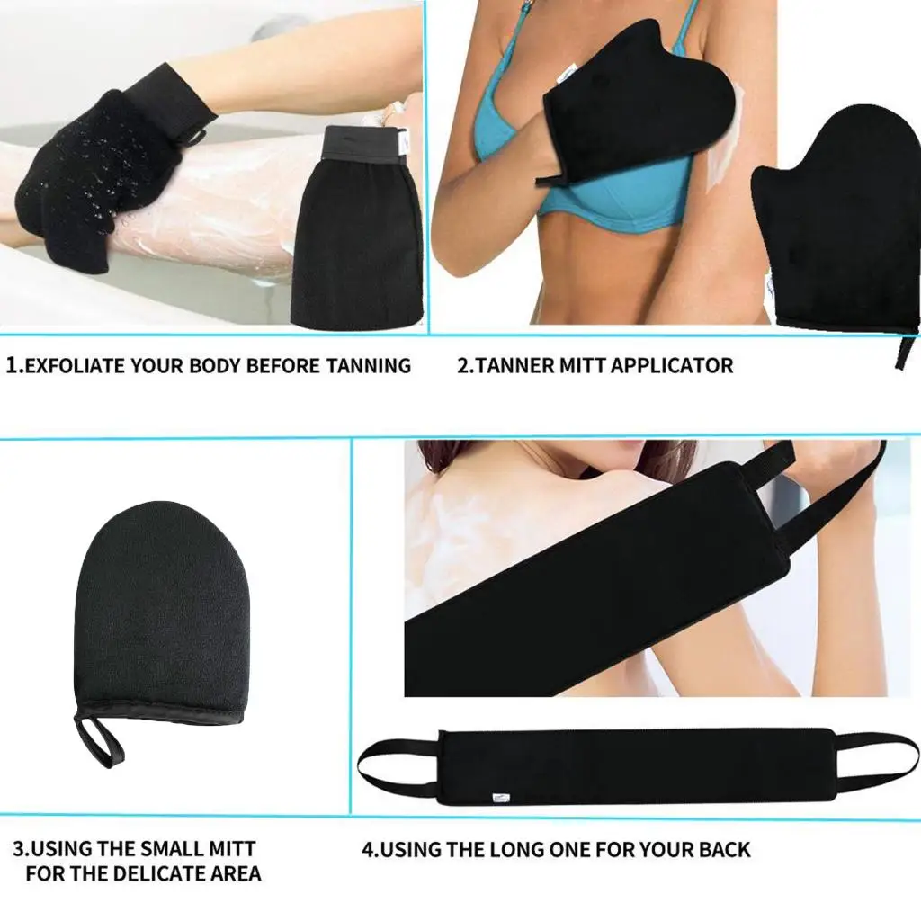 Body Cleaning Glove Self Tanner Reusable Body Self Tan Mitt Home Self Tanning Gloves Cream Lotion Mousse