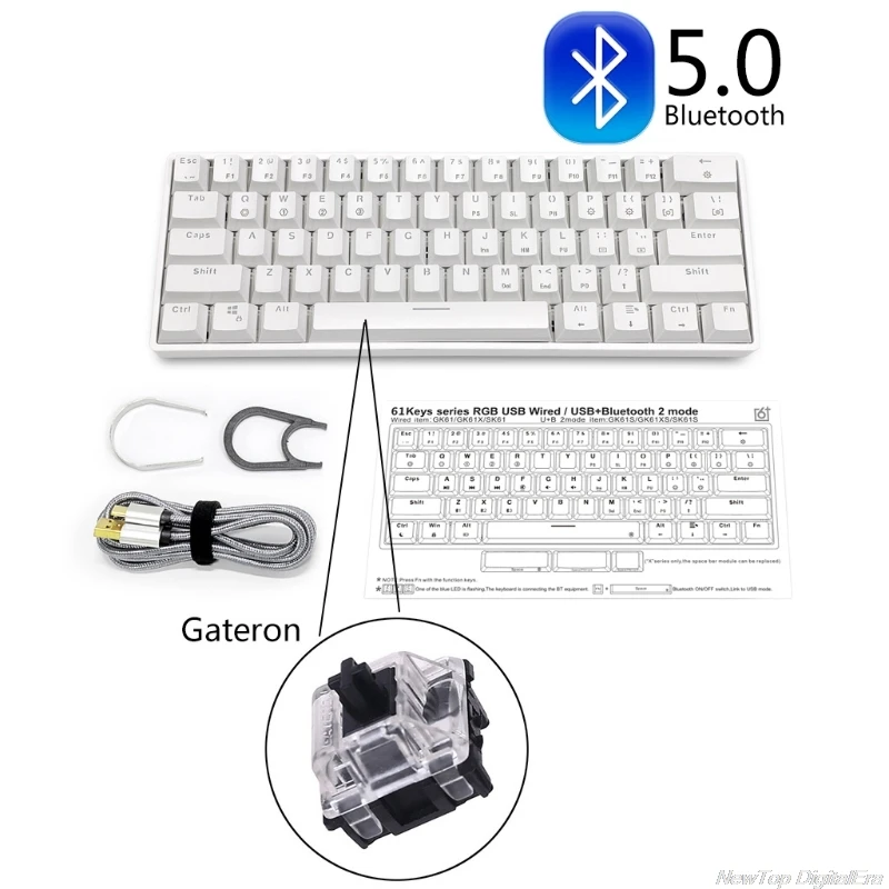 GK61 SK61 61 Key Mechanical Keyboard USB Wired LED Backlit Axis Gaming Mechanical Keyboard Gateron Optical Switches Jy17 19 korean computer keyboard Keyboards