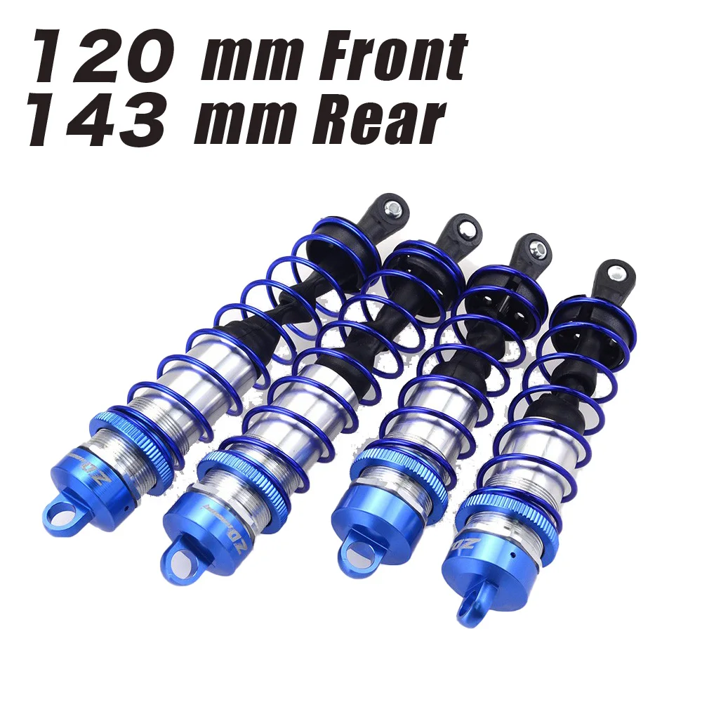 

120mm Front & 143mm Rear Shock Absorber Damper Suspension for 1/8 JLB HSP EM Racing DHK HPI Redcat LRP ZD Racing Hongnor
