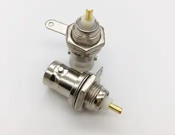

20pcs Copper core BNC female Q9 female monitor video oscilloscope socket with nut spacer solder