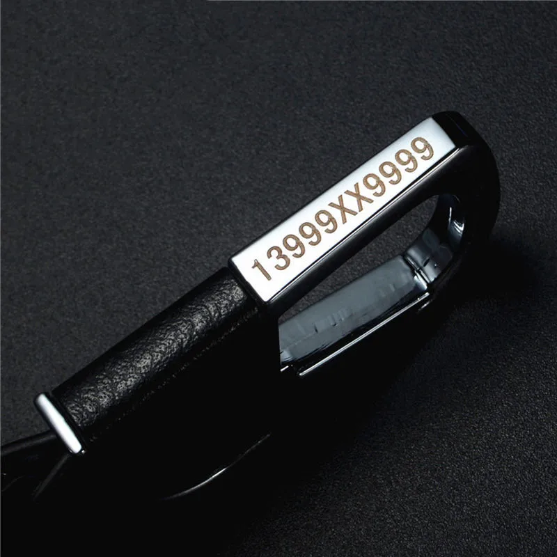 Пользовательский брелок для ключей с надписью настоящие кожаные Брелоки для ключей Металл выгравированное Имя Заказной логотип брелок для автомобиля Женщины Мужчины подарок Y04