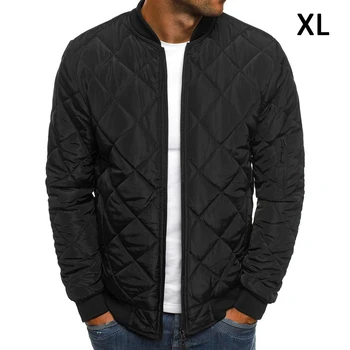 

Fashion solid jackets rhombus lattice pattern Cotton clothing men winter sports warm outdoor accessories