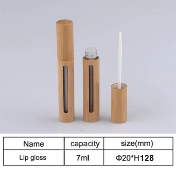 

50PCS/Set 7ML Mascara bottling Separate bottling of cosmetic Bamboo Wood Cap Reusable Empty Mascara Tube Bottle Container Vials