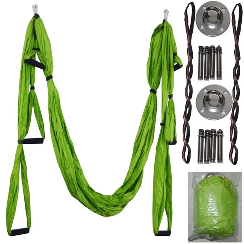 

6 handle Non-elastic reverse gravity yoga hammock Aerial fitness hammock
