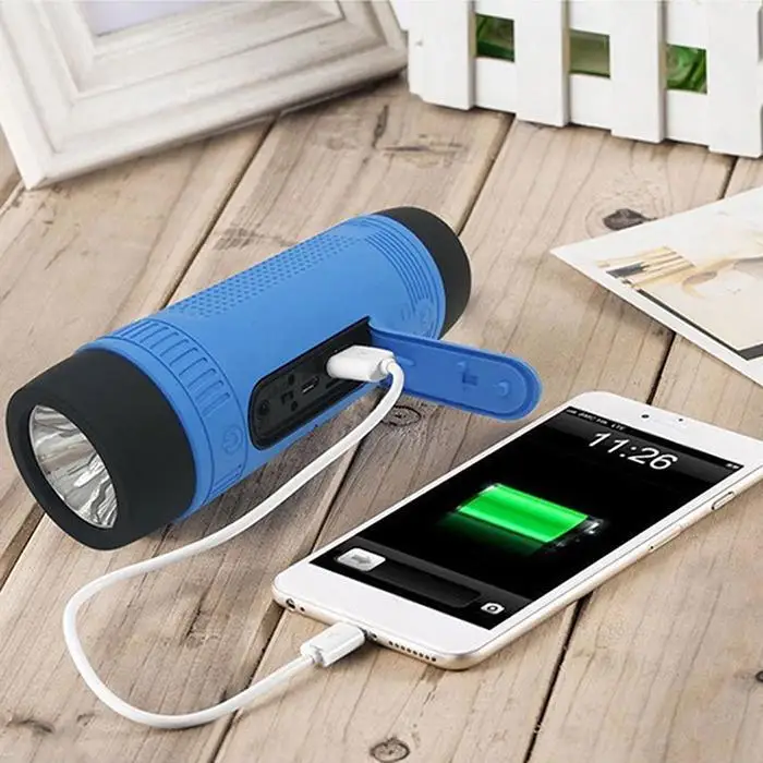 Открытый Bluetooth динамик водонепроницаемый звуковой ящик светодиодный фонарик power Bank