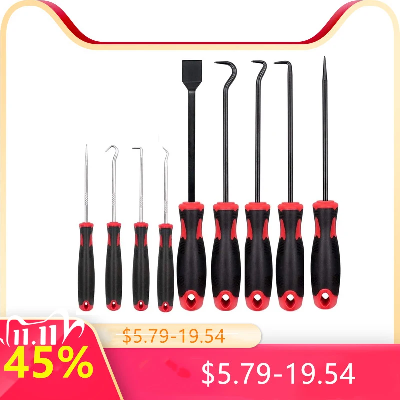 

Automotive & Electronic Hand Tools Precision Hooks Puller Remover Hook and Pick Set for Oil Seal or O-rings Removal Tool