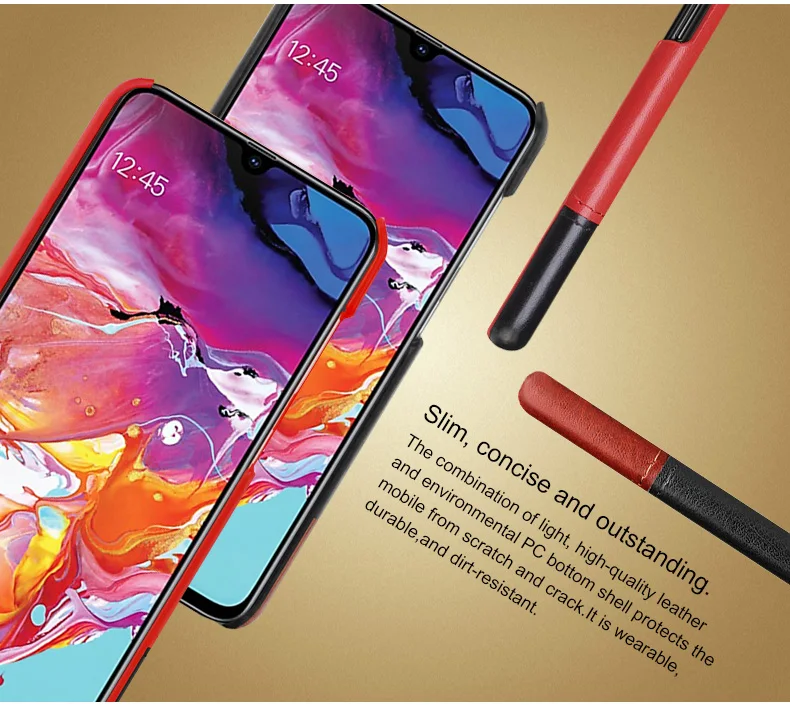 IMAK лаконичный Роскошный кожаный чехол для samsung A70 чехол для samsung A7 A705 A 70 PC для samsung Galaxy A70 чехол