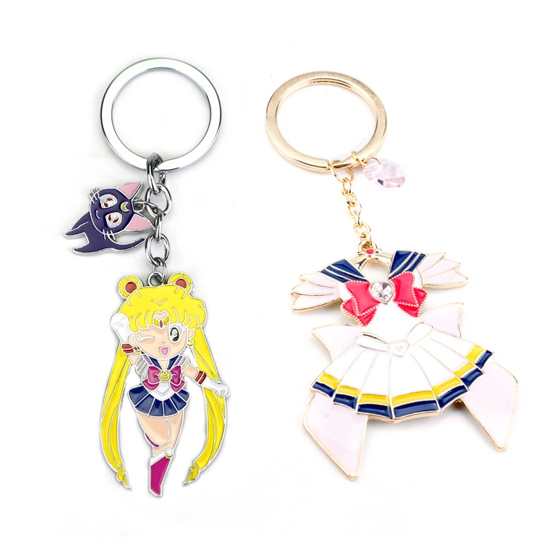 Keychain Japanese Anime Moon Cosplay Costume Props Keyrings Cat Key Chain Car Keyring Women Girls Accessory Gifts | Украшения и