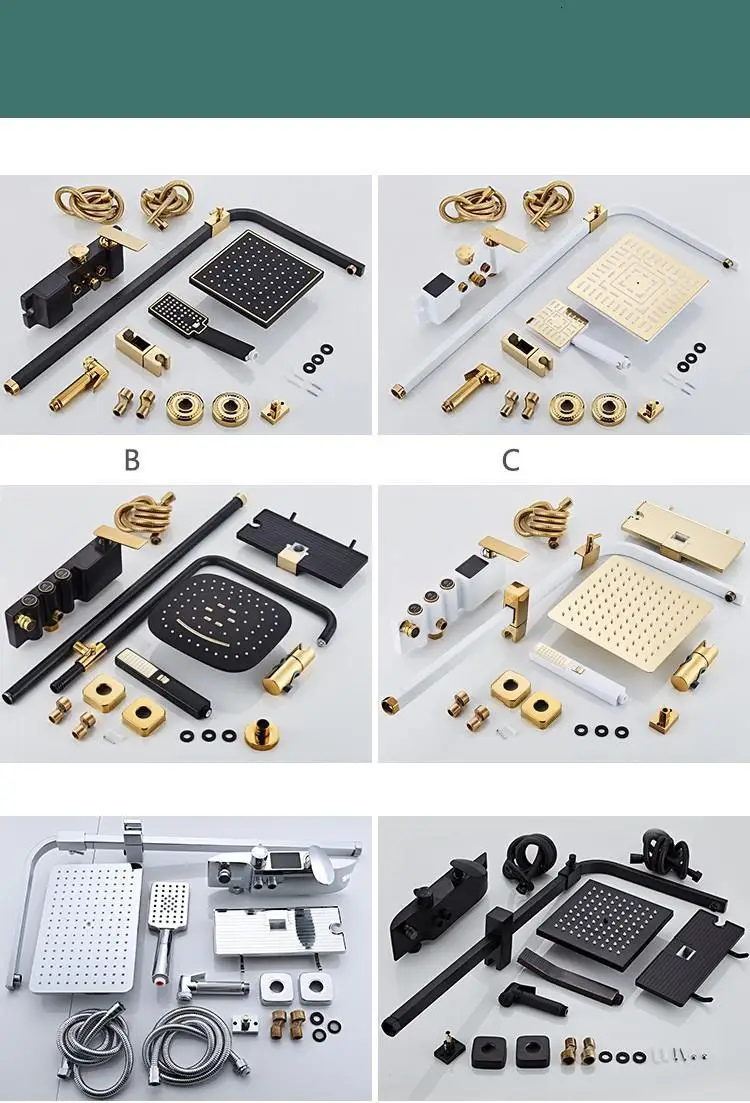 Bain душ Choveiro Preto дущ Системы Панель Columna Doucheset Conjunto De Chuveiro сделать Banheiro Ducha Ванная комната душа Системы