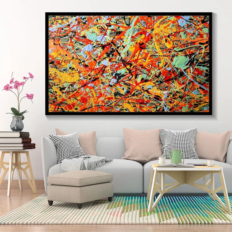 Джексон Поллок абстрактная картина маслом настенная живопись на холсте цветные плакаты и принты современное искусство украшение дома настенные картины