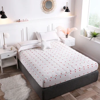 

Dustproof Protect Solid And Durable Pure Cotton Fitted Bedding Sheet Singleton Antislip Fixed Bedspread Mattress Cover